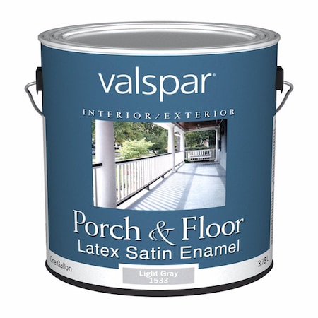 Valspar Porch and Floor Paint, Satin, Gray, 1 gal 027.0001533.007